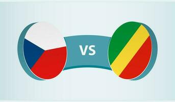tjeck republik mot Kongo, team sporter konkurrens begrepp. vektor