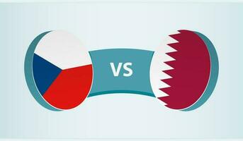 tjeck republik mot qatar, team sporter konkurrens begrepp. vektor