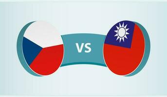 Tschechisch Republik gegen Taiwan, Mannschaft Sport Wettbewerb Konzept. vektor