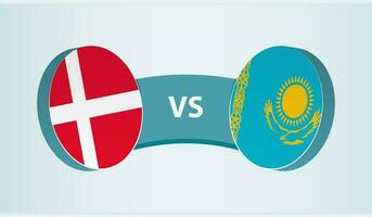Dänemark gegen Kasachstan, Mannschaft Sport Wettbewerb Konzept. vektor