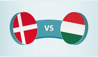 Dänemark gegen Ungarn, Mannschaft Sport Wettbewerb Konzept. vektor
