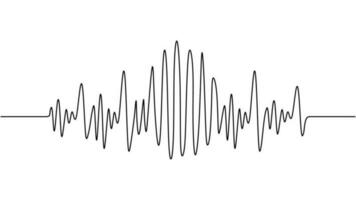 Musik- Welle Vektor einfach. kontinuierlich einer Linie Zeichnung
