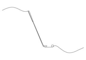 Golf Stock einer Linie Zeichnung kontinuierlich Hand gezeichnet Sport Thema Objekt vektor