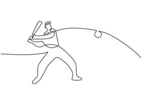 Strand Ball einer Linie Zeichnung kontinuierlich Hand gezeichnet Sport Thema Objekt vektor