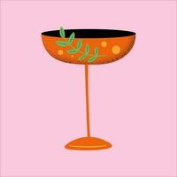 Hand gezeichnet texturiert trinken Cocktail Illustration vektor