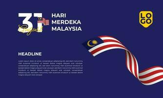 Malaysia Unabhängigkeit Tag Design Vorlage vektor