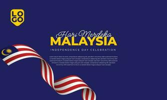 Malaysia Unabhängigkeit Tag Design Vorlage vektor