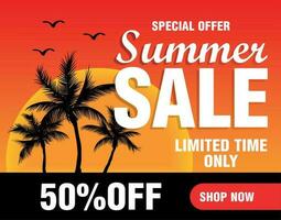 Besondere Angebot Sommer- Verkauf begrenzt Zeit nur. Sommer- Verkauf Banner vektor