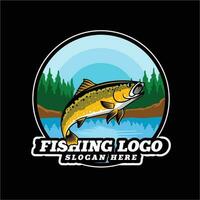 fiske logotyp illustration vektor