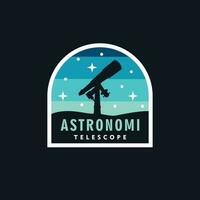 astronomi bricka logotyp vektor