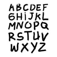 Hand gezeichnet Grunge Stil Alphabet einstellen vektor