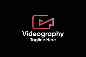 elegant video produktion spela logotyp design vektor