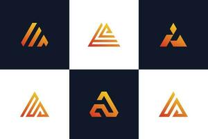 företag lutning brev en logotyp vektor design begrepp