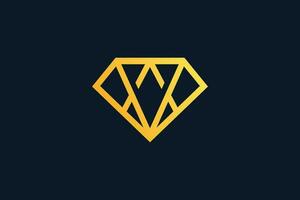 diamant pärla Smycken logotyp design vektor