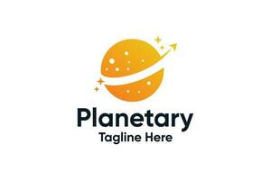 Rakete Saturn Planet Globus Logo Illustration vektor