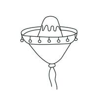 vektor illustration av sambrero i klotter stil.
