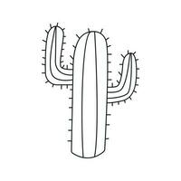 Vektor Illustration von Kaktus im Gekritzel Stil.