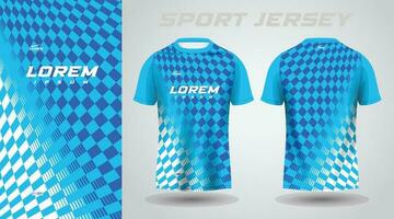Blau Hemd Fußball Fußball Sport Jersey Vorlage Design Attrappe, Lehrmodell, Simulation vektor