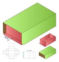 Box Verpackung gestanzte Vorlage Design 3D-Modell vektor