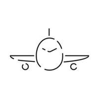 Flughafen Linie Symbol. Transport Gliederung Vektor Sommer- Reise und Flugzeug Flug.