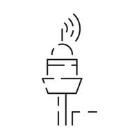 Flughafen Linie Symbol. Transport Gliederung Vektor Sommer- Reise und Flugzeug Flug.