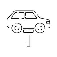 bil service tunn linje ikon, bil reparera affär bil- symbol reparera garage och service grafisk symbol och tecken vektor illustration.