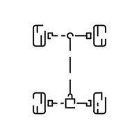 enkel bil service relaterad vektor linje ikon. innehåller sådan ikoner som olja, filtrera, styrning hjul, kolla upp lista och Mer. reparera redigerbar stroke pixel perfekt.