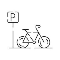 parkering relaterad ikoner. bil, fordon eller transport linje vektor ikon. betala för plats bil parkera.