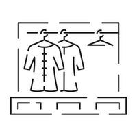 Museum Linie Symbol. Unterhaltung Symbol. Antiquität Säule linear Piktogramm isoliert auf Weiß Pixel perfekt Illustration Garderobe. vektor