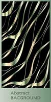 trendig vektor abstrakt bakgrund geometrisk böjd rader på svart. baner mall med metallisk Färg lutning. eps10 vektor