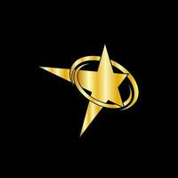 Gold Star Symbol Vorlage Vektor Illustration Design