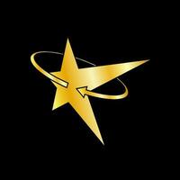 guld stjärna ikon mall design. vektor illustration