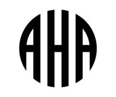 Aha Brief Logo Design Vektor Vorlage