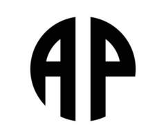 ap brev logotyp design vektor mall