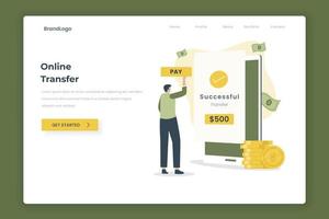 Online-Transfer Illustration Landing Page Konzept transfer vektor