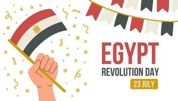 Ägypten Revolution Tag Hintergrund Design. Banner, Poster, Gruß Karte. Vektor Illustration. Vektor Illustration