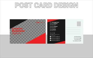 korporativ Postkarte Design Vorlage. tolle und modern Postkarte Design. stilvoll korporativ Postkarte Design bündeln vektor