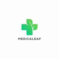 medicinsk leaf logo design vektor