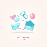 bröllop hälsning kort vektor