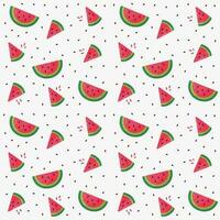 sömlös mönster med vattenmelon och frön vektor