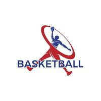 einfach modern Basketball Spieler Logo Vektor Vorlage
