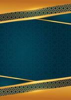 golden Hintergrund mit geometrisch Muster islamisch Hintergrund zum Buch Startseite vektor