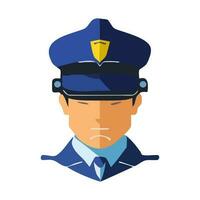 Porträt von Polizei Offizier Vektor Illustration