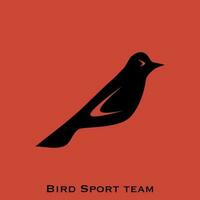 svart fågel vektor logotyp. fågel illustration.