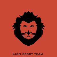 svart lejon vektor logotyp. lejon illustration.