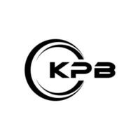 kpb brev logotyp design i illustration. vektor logotyp, kalligrafi mönster för logotyp, affisch, inbjudan, etc.