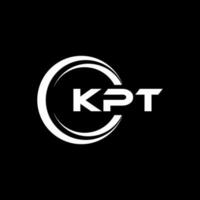 kpt brev logotyp design i illustration. vektor logotyp, kalligrafi mönster för logotyp, affisch, inbjudan, etc.