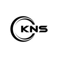 kns brev logotyp design i illustration. vektor logotyp, kalligrafi mönster för logotyp, affisch, inbjudan, etc.