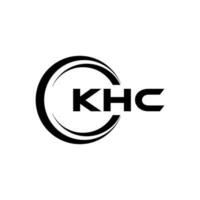 khc brev logotyp design i illustration. vektor logotyp, kalligrafi mönster för logotyp, affisch, inbjudan, etc.