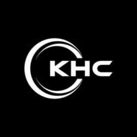 khc brev logotyp design i illustration. vektor logotyp, kalligrafi mönster för logotyp, affisch, inbjudan, etc.